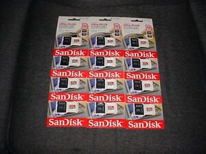 Lot Of 12 SanDisk Ultra 32GB Micro SD Card W/ Adapter SDSQUB3-032G-ATCIA New !!