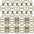 New Hotop 56 Pieces Purse Hardware Keychain Hooks with D Rings Set for Bag