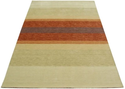 Teppich 100% Wolle 170x240 cm Terrakotta Beige Handgewebt Gabbeh LR1048 - Bild 1 von 4