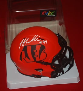 SAM HUBBARD Cincinnati Bengals Signed RAVE Mini Helmet Beckett COA 1W548253 - Picture 1 of 3