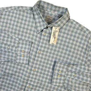 Latitude by Northern Isles NEW Button Up Shirt Men L Blue Plaid Long Sleeve $80 - Picture 1 of 9