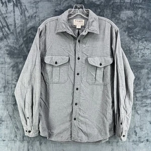 Filson Shirt Mens Small Light Gray Lightweight Alaskan Guide Long Sleeve Button - Picture 1 of 18