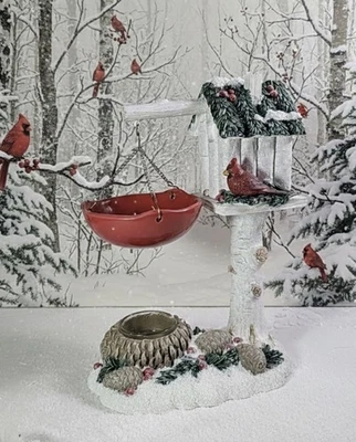 Yankee Candle Red Cardinal Birdhouse Colgante Tarta Calentador Blanco Árbol Nieve Nuevo en Caja Foto 1 de 4