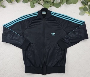 De Colección Adidas ATP Keyrolan Negro 3 Rayas Cremallera Chaqueta de Pista Talla M Hecha en EE. UU. - Imagen 1 de 9