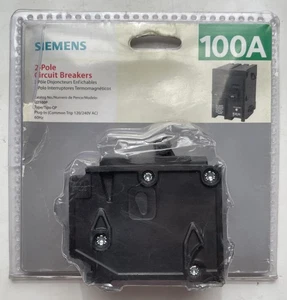 Siemens 2-Pole Circuit Breaker 100A Q2100P Type QP 120/240 VAC 60Hz - Picture 1 of 4