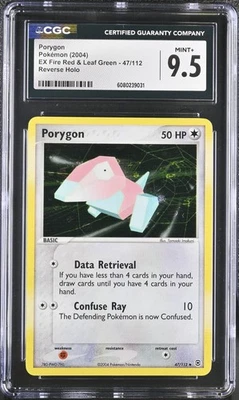 CGC 9.5 MINT+ Porygon EX Fire Red & Leaf Green 47/112 Reverse Holo Pokemon Card - Image 1 of 2