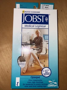 Jobst Medical LegWear Opaque Compression Knee High Medium Silky BEIGE 115271 - Picture 1 of 3