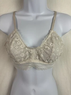 Bralette Victoria's Secret Crema Encaje Correa Fina Grande Foto 1 de 4