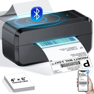Impresora de etiquetas térmica Bluetooth para envío, impresora de etiquetas inalámbrica 4x6 para envío... - Imagen 1 de 8