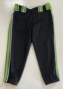 New Boombah Baseball Softball Pants Size 36 Short Black/Green/White Inseam 23” - Picture 1 of 10