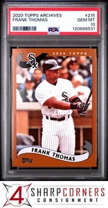 2020 TOPPS ARCHIVES #215 FRANK THOMAS HOF POP 4 PSA 10 - Picture 1 of 3