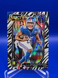 2024 Panini Select Zebra Prizm Shock Devin Singletary #250 Club Level SP - Bild 1 von 10