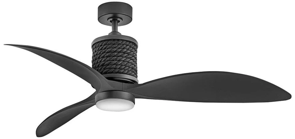 60" Hinkley Marin Matte Black Damp Rated LED Smart Ceiling Fan - Image 1 of 1