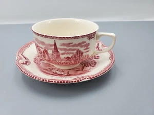 Johnson Brothers Old Britain Castles Rosa Teetasse und Untertasse - Bild 1 von 9