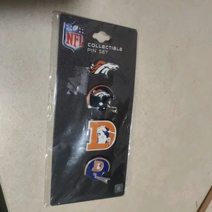 Broncos Pins Denver Broncos NFL Pin Licensed Historical Logo Evolution Pin Set - Picture 1 of 3
