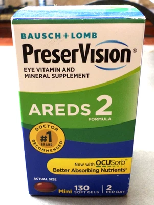 PreserVision® AREDS 2 Fórmula Vitamina para Ojos 130 Geles Blandos Exp: 30/09/2025 Foto 1 de 3