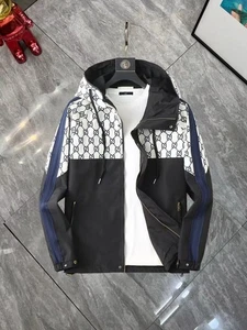 Gucci Classic Monogram GG Retro Jacket Hooded Outdoor Sports Casual Coat New - Picture 1 of 9