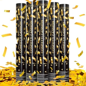 Poppers de confeti amarillo, poppers de fiesta dorados de 15 pulgadas para cumpleaños, boda, ha... - Imagen 1 de 7