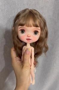 Muñeca Blythe Landoudou 1/6 BJD Pelo SD Peluca Larga Ondulada Suave Mohair Hecho a Mano Juguete Hágalo Usted Mismo - Imagen 1 de 9