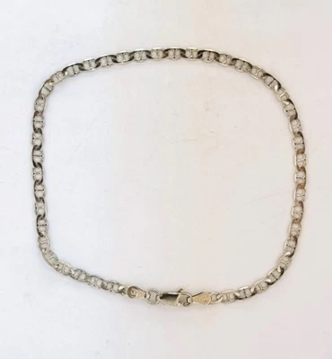 "Brazalete de eslabones de cadena de plata esterlina 925 vintage broche de langosta joyería patrimonial" Foto 1 de 4