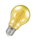 LED Yellow Coloured Light Bulb 4.5W GLS E27 ES Decorative Crompton 3803