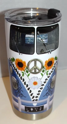 Travel Tumbler With Lid VW Bus personalized “ANSLEY” - Image 1 of 4