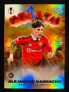 2022-23 Topps Chrome Golazo Alejandro Garnacho Gold refractor rookie RC 1:2669 - Picture 1 of 2
