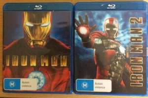 Ironman 1 & 2 BluRay Don Cheadle, Gwyneth Paltrow, - Picture 1 of 5