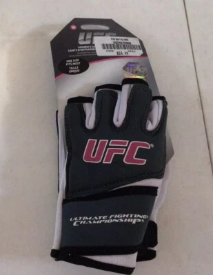 Guantes de entrenamiento de gel para mujer UFC MMA blancos negros - talla única Foto 1 de 2