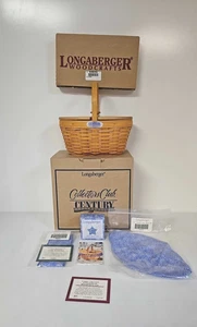 Longaberger 2000 Century Edition Collectors Club Lid, Liner, Tie-on, Handle tie - Picture 1 of 12