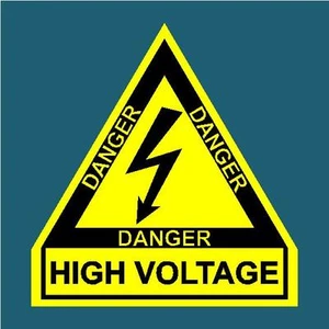 HIGH VOLTAGE TRIANGLE DECAL STICKER RALLY DRIFT MOTORSPORT JDM CAMS RACING - Bild 1 von 1