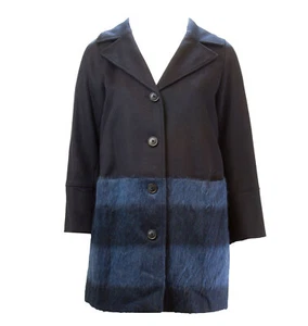 MARINA RINALDI Women's Nereide Two Tone Coat, Navy, 12W / 21 - Picture 1 of 2