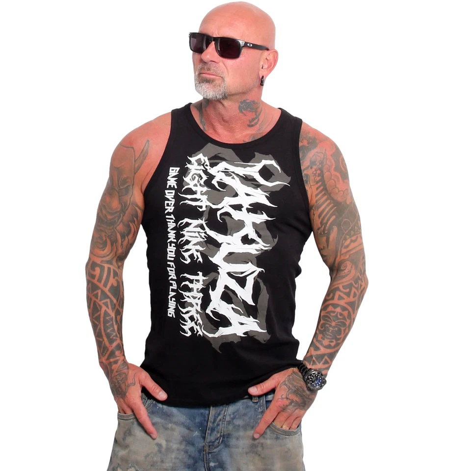Neues Yakuza Herren Pest Slim Tanktop Shirt - Schwarz - Bild 1 von 1