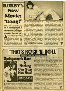 1978 Robby Benson Bruce Springsteen Great Old PRINT ARTICLE Fan Gift! (3535) - Picture 1 of 1