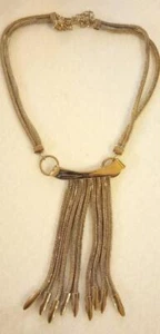 Collar Hobe Diseño Industrial Moderno Vintage Cuadrado Serpiente Flecos Años 40 Años 50 - Imagen 1 de 4