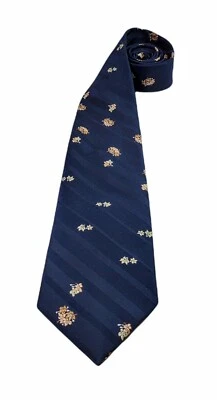 Corbata Damon bordada floral a rayas azul 53 pulgadas Foto 1 de 4