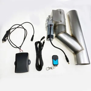 2.5" Electric Exhaust Catback Valve Single butterfly flap with Controller Remote - Picture 1 of 12