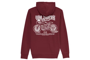 WalzWerk® "Monza" Zip-Hoodie in burgundrot - Bild 1 von 2