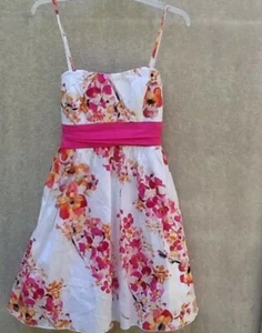 dELiA*s prendisole floreale spaghetti spalline lunghezza ginocchio regolabile taglia 7 nuovo con etichette $50 - Foto 1 di 6