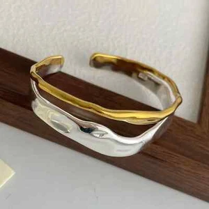 EDLES Armband 925 SILBER massiv Armkette Ring dünner ARMREIF Armzange Zirkonia - Bild 1 von 2