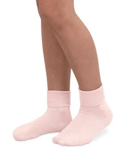 Jefferies Socks Girls Boys Cotton School Turn Cuff Roll Ankle Seamless Socks 6PK - Picture 1 of 12