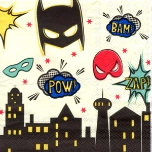 Comic Papierhandtücher. Pappservietten Comic Streifen Cartoon - Bild 1 von 1