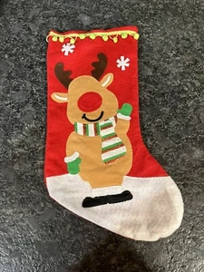 5 Variety Christmas Stocking Lot Reindeer Snowflake Snowman Sequins Boot Buckle - Picture 1 of 11