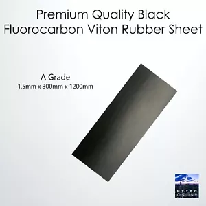 Viton Rubber Sheet Fluorocarbon 1.5 mm thick x 300 mm wide x 1000mm long HYTEC - Picture 1 of 5