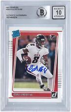 Kyle Pitts Falcons Signed 2021 Panini Donruss #260 BAS rated 10 Rookie Card