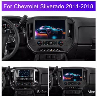 64G Android 13 Carplay Autoradio GPS Für Chevrolet Silverado GMC Sierra 2014-19 - Image 1 of 4