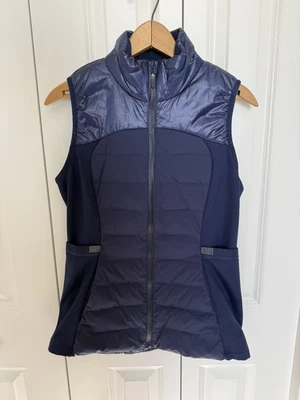  Colete Feminino Lululemon Down for It All Night Sea Excelente Estado Tamanho 8 - Imagem 1 de 4
