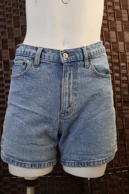Abercrombie & Fitch Talla 28/6 Mujer The Dad Corto Tiro Alto Azul Denim Lavado Foto 1 de 4