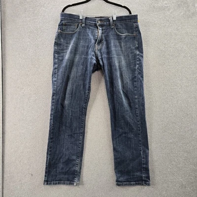 Lucky Brand Men Jeans 34X30 Blue Denim 221 Straight 28" Inseam - Image 1 of 4