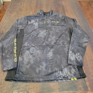 Huk Fishing Pullover Jacket Kryptek Typhon Camo 1/4 Zip Men's Size Medium - Picture 1 of 9